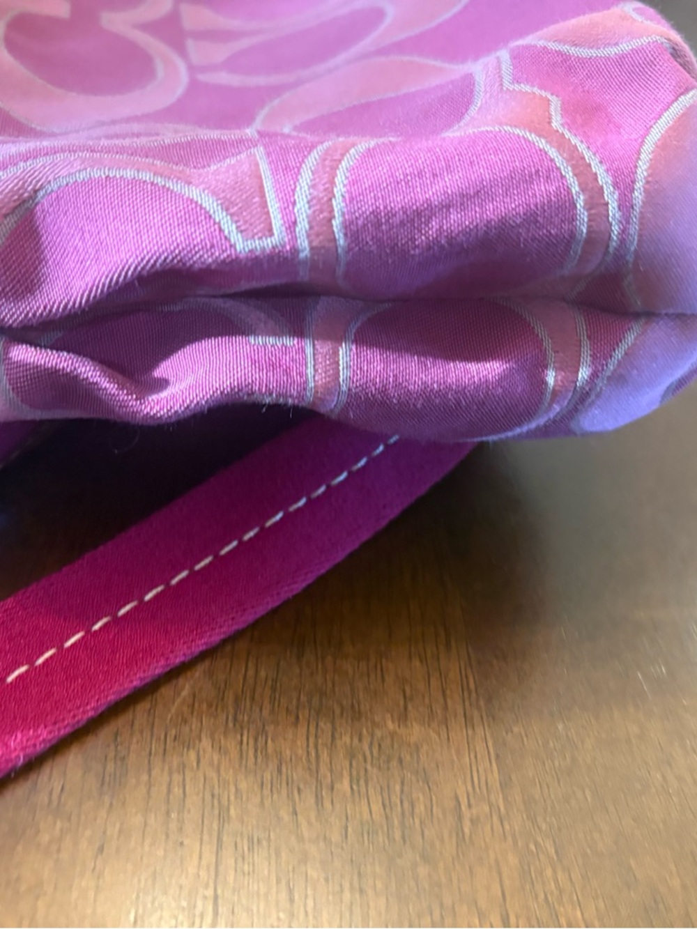 Coach Pink Signature C Logo Crossbody Bag - Picture 9 of 12